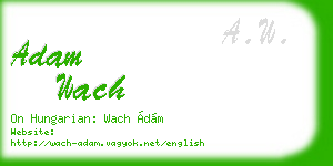 adam wach business card